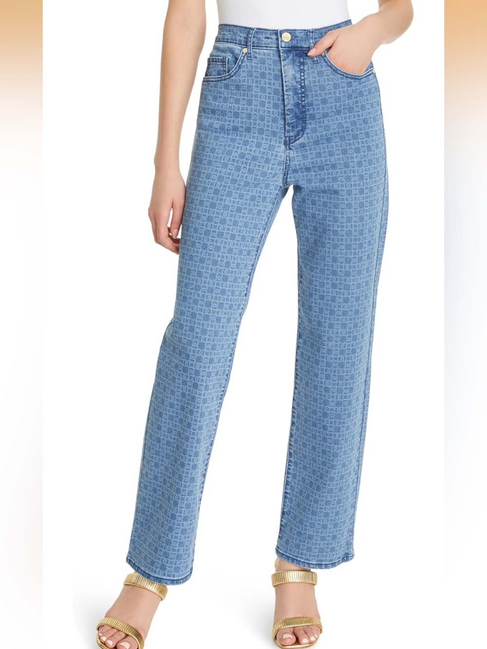 Dee ocleppo Matilda  Patterned Straight-Leg Jeans